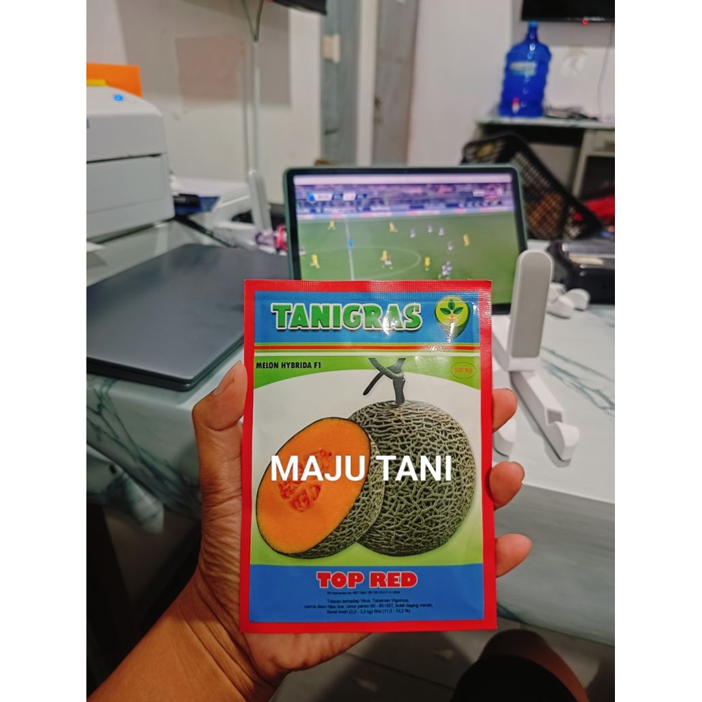 Benih Bibit Melon Top Red F1  (Daging Orange) isi 500 Butir Kadaluarsa 2027 Terbaru - Benih Tani gra