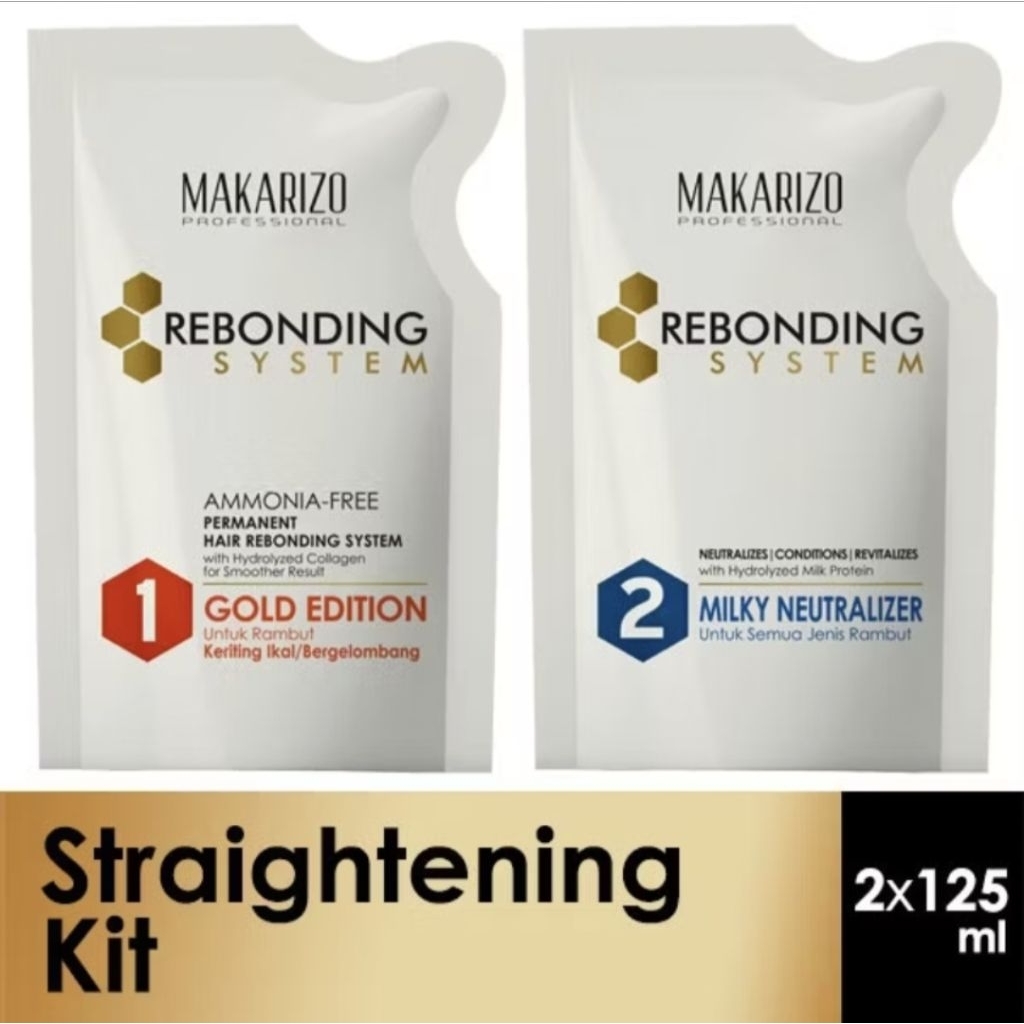 Makarizo Gold Edition Rebonding Sachet 125ml