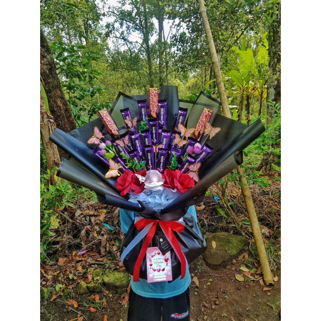 Buket full coklat jumbo edisi valentine