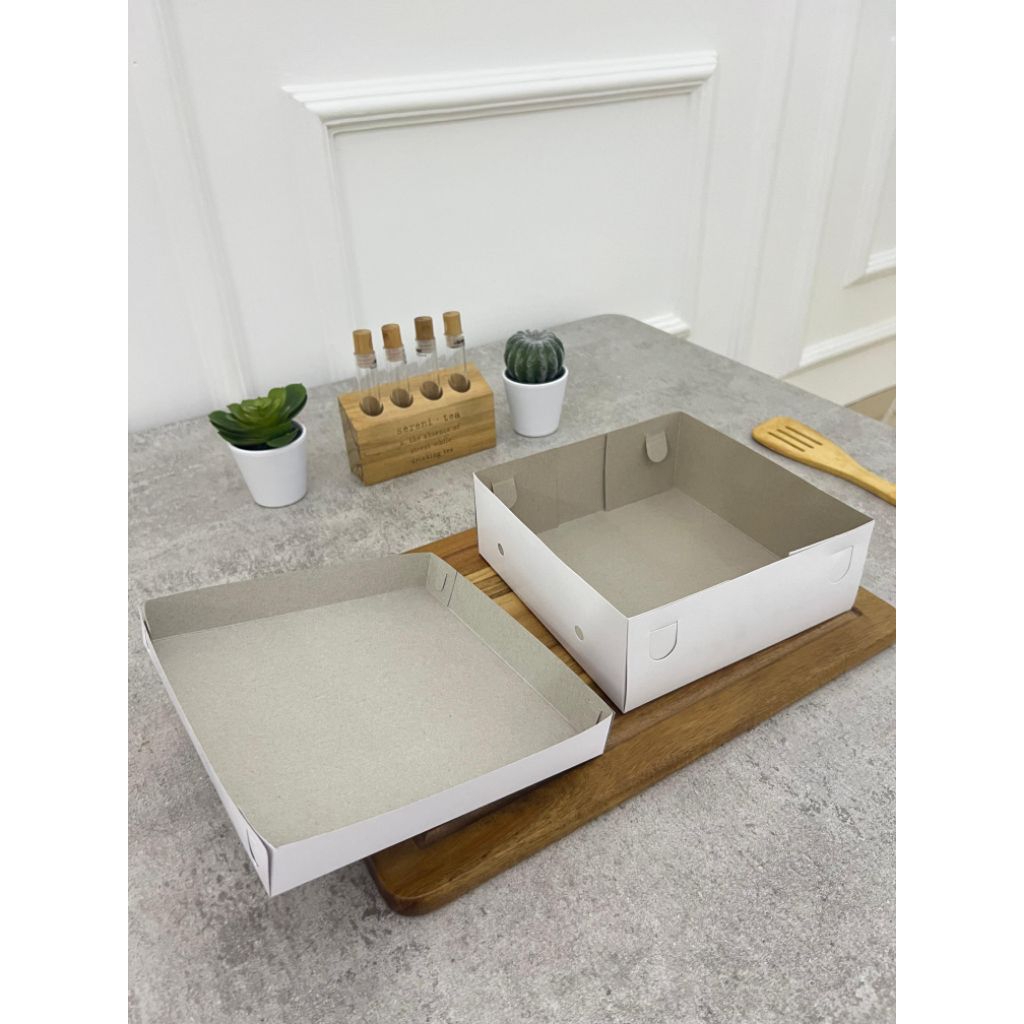 Cake box putih | Kotak nasi | Dus nasu kotak | Dus makanan | non laminasi