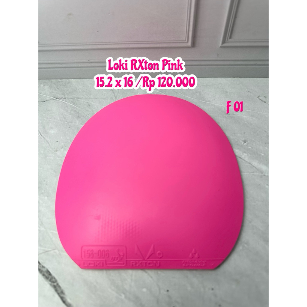 FLASH SALE KARET PINGPONG BEKAS TENIS MEJA LOKI  RXTON PINK