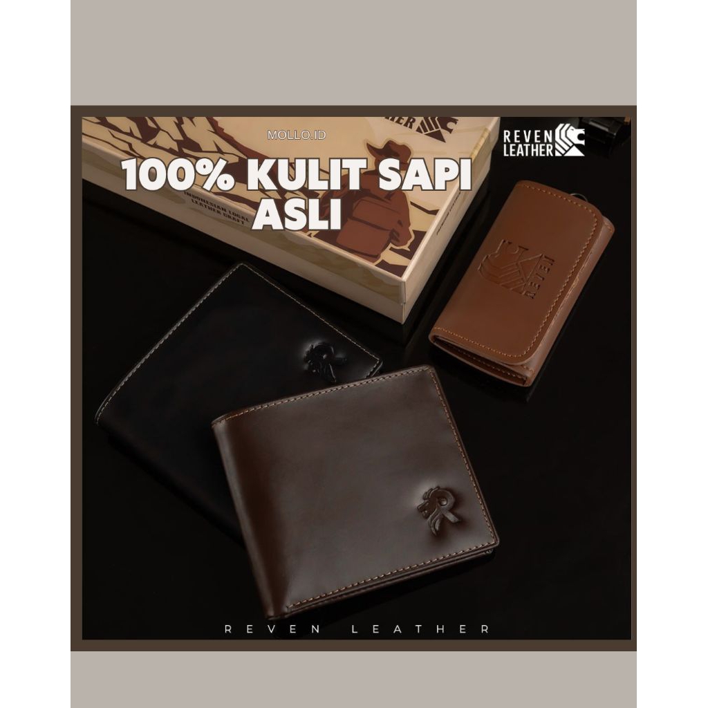Xavier Wallet - Dompet Lipat Pria Kulit Sapi Asli Free Box Dompet pria premium Dompet pria branded