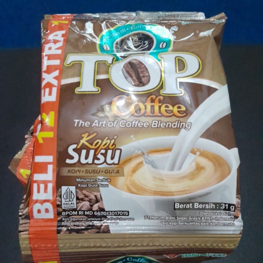 TOP KOPI SUSU 1 RENCENG ISI 13pcs
