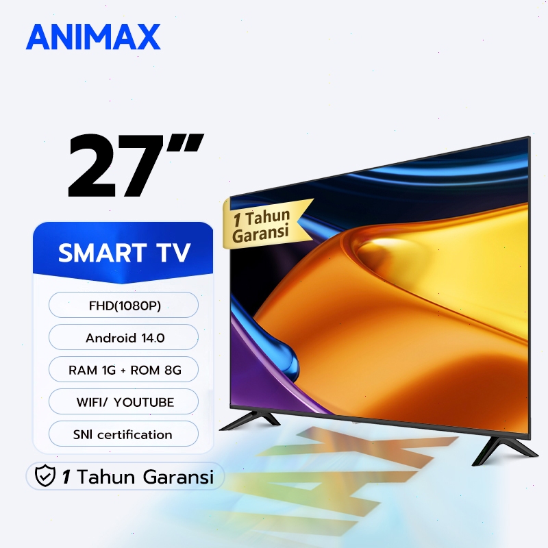 Animax Smart TV digital 27 inch TV LED 24 Inch Televisi LED 21/22/24/25/27/30 Inch Digital TV LED Ga