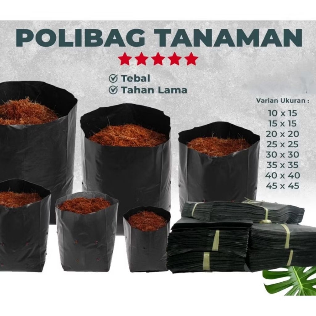 Polybag tebal uk 30 x 30 cm | 40 x 40 cm | 50 x 50 cm