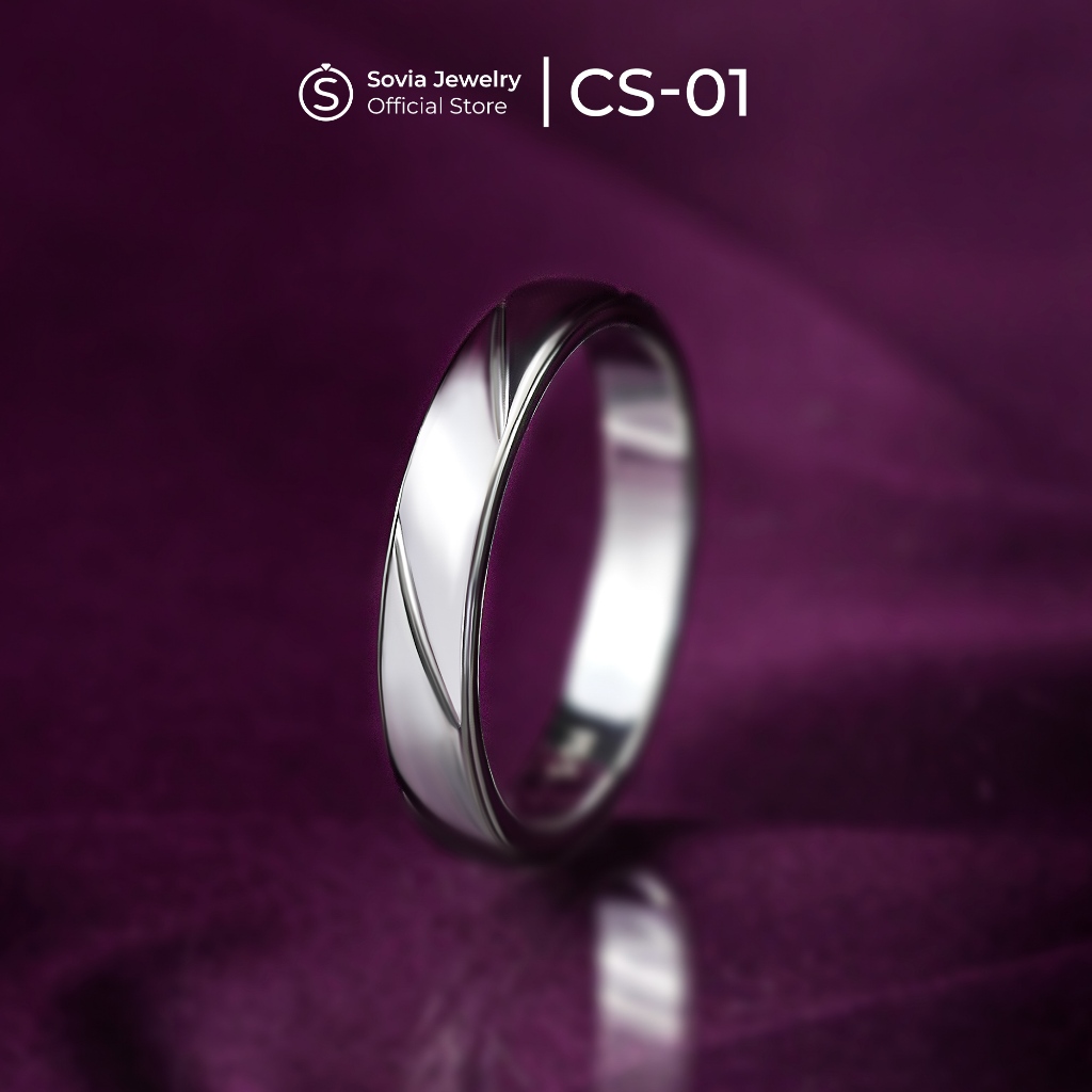 READY STOK - CS 01 Cincin Kawin Cowok Palladium 5%