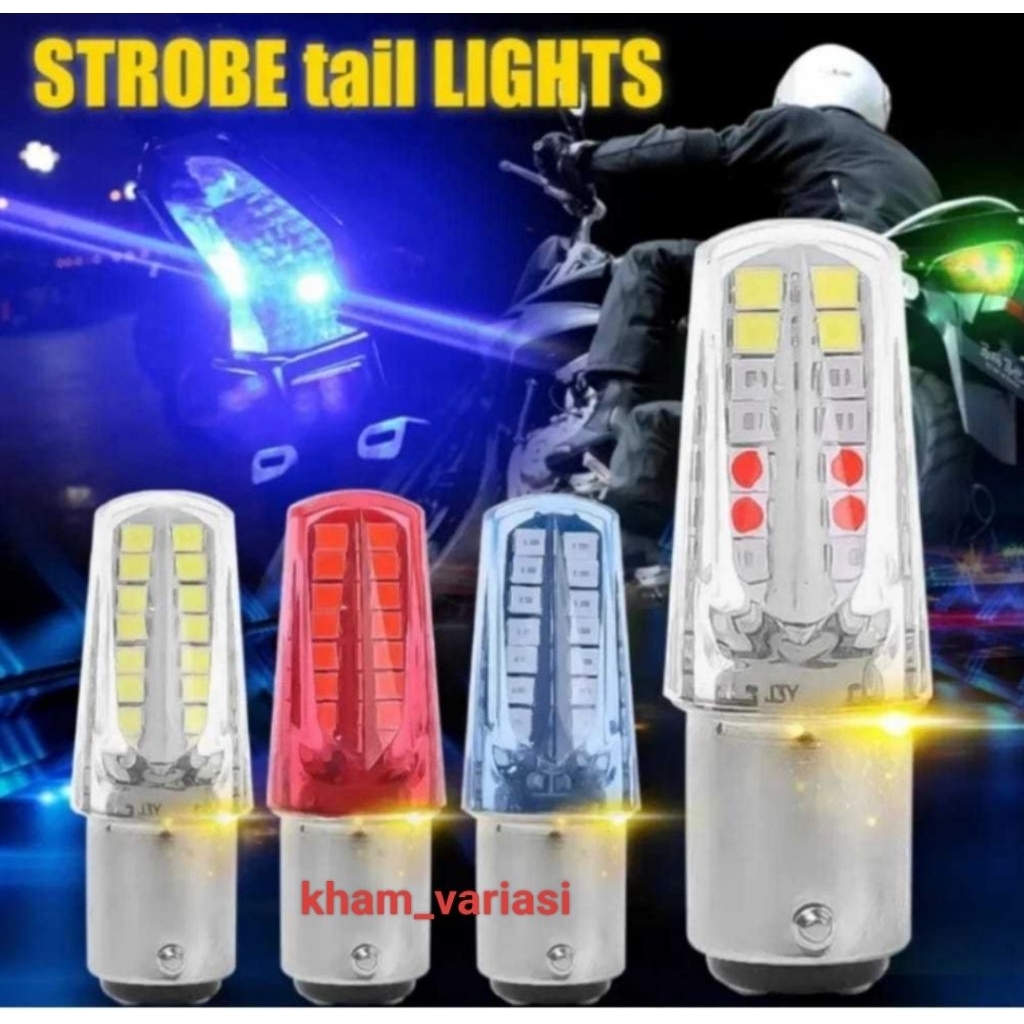 spesial diskon harga grosiran bohlam lampu stoplam belakang model piramida led running 32 mata nyala
