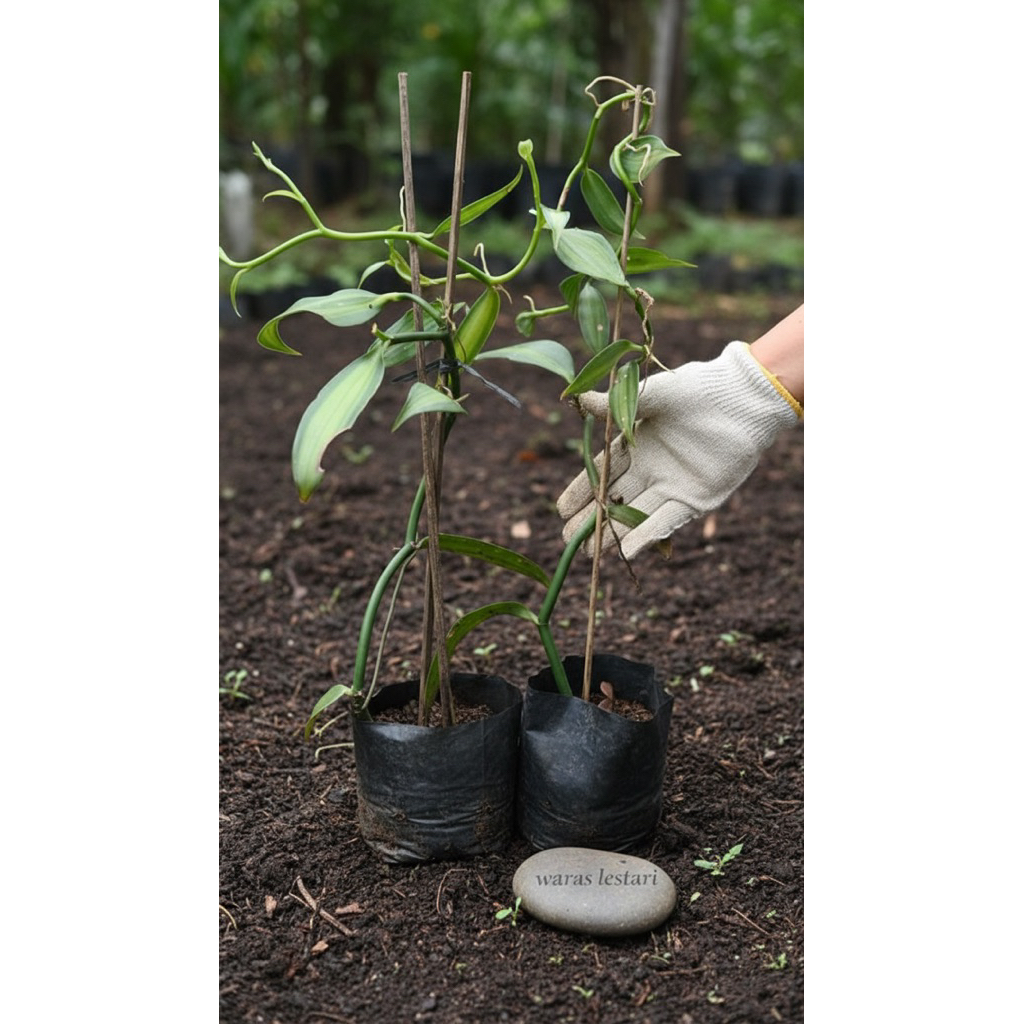 Bibit Vanili Planifolia 1 Meter / stek meteran lebih cepat berbuah - 50 cm