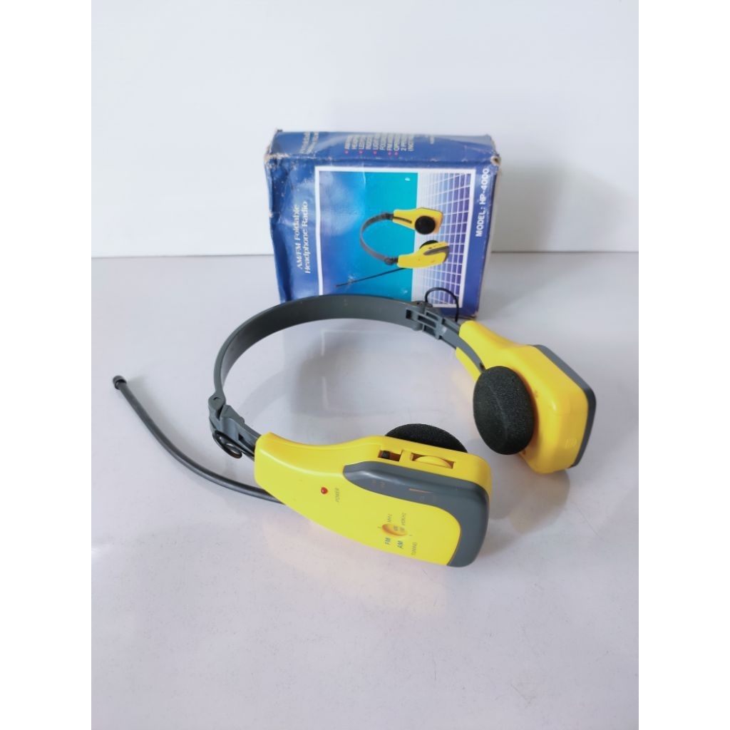 Radio Headphone vintage NOS Sunny radio headset AM FM foldable classic koleksi radio walkman lawas k