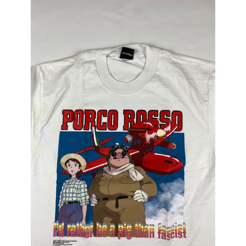 Kaos Bootleg Anime Ghibli Porco Rosso graphic Tshirt