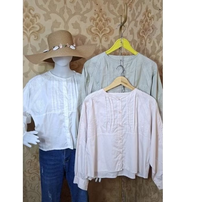 Atasan Bordir/Atasan crop Bordir/Atasan Katun Bordir