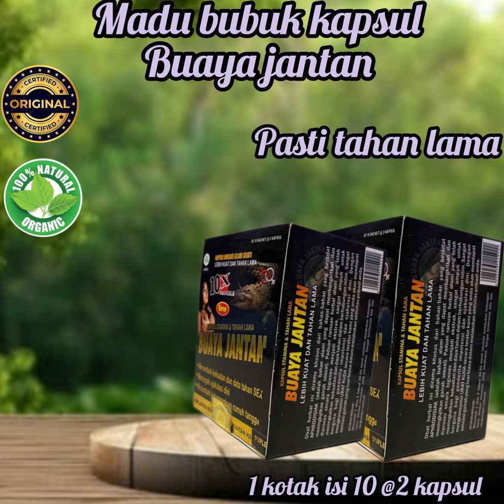 madu bubuk kapsul buaya jantan isi 10