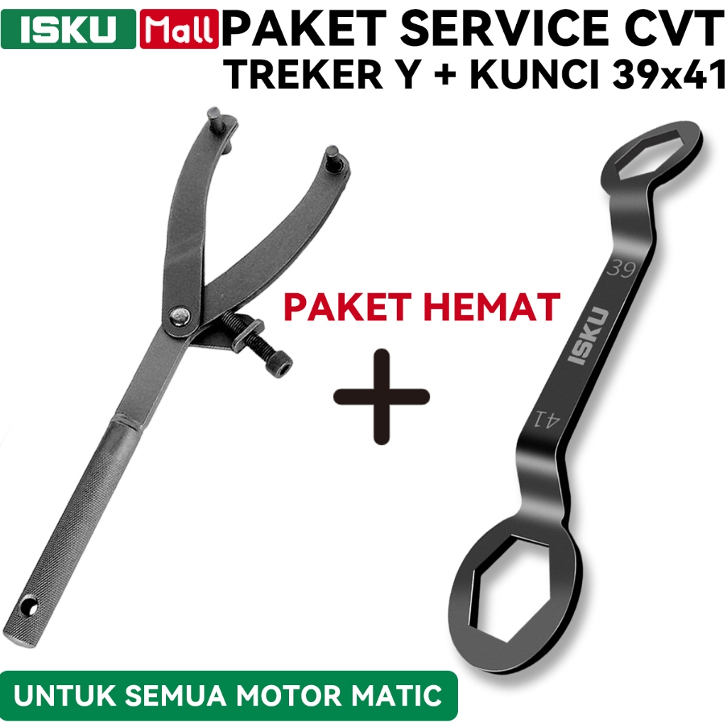 ISKU Treker Y Tahanan Magnet Kopling CVT Kunci Mur Kampas Ganda 39x41mm Pulley Puli Belakang Motor M