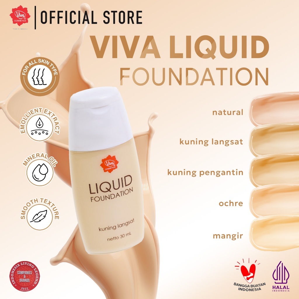 Viva Liquid Foundation All Skin 30mL | Viva Liquid Foundation