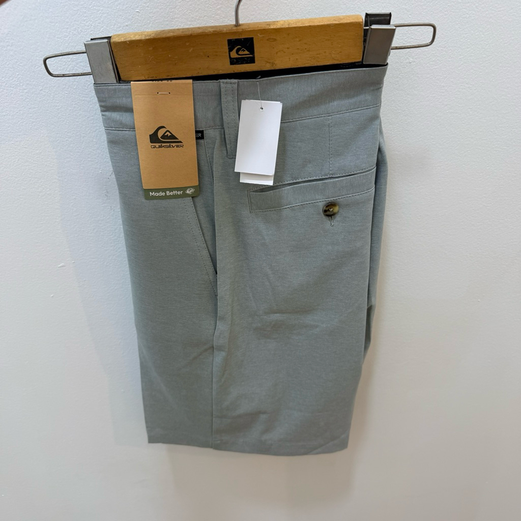 celana pendek pria quiksilver original union heather amphibian short 19 grey