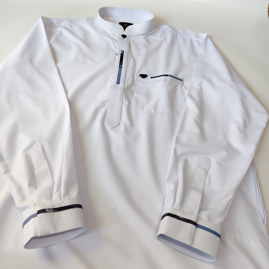 KURTA TERBARU ARZUN KURTA PUTIH LENGAN PANJANG MANSET KURTA FASHION MUSLIM