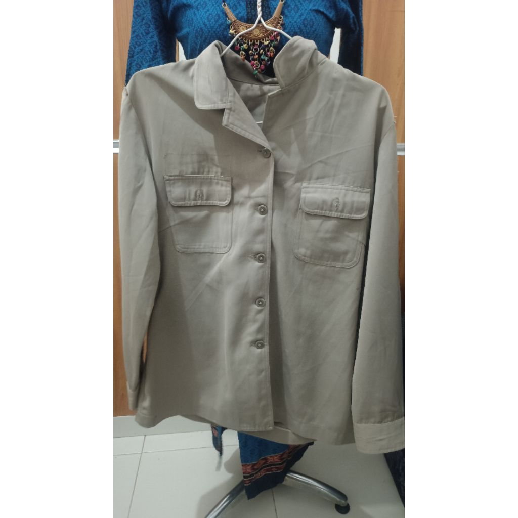 pl Kemeja panjang formal/kerja/PNS bahan tebal ok