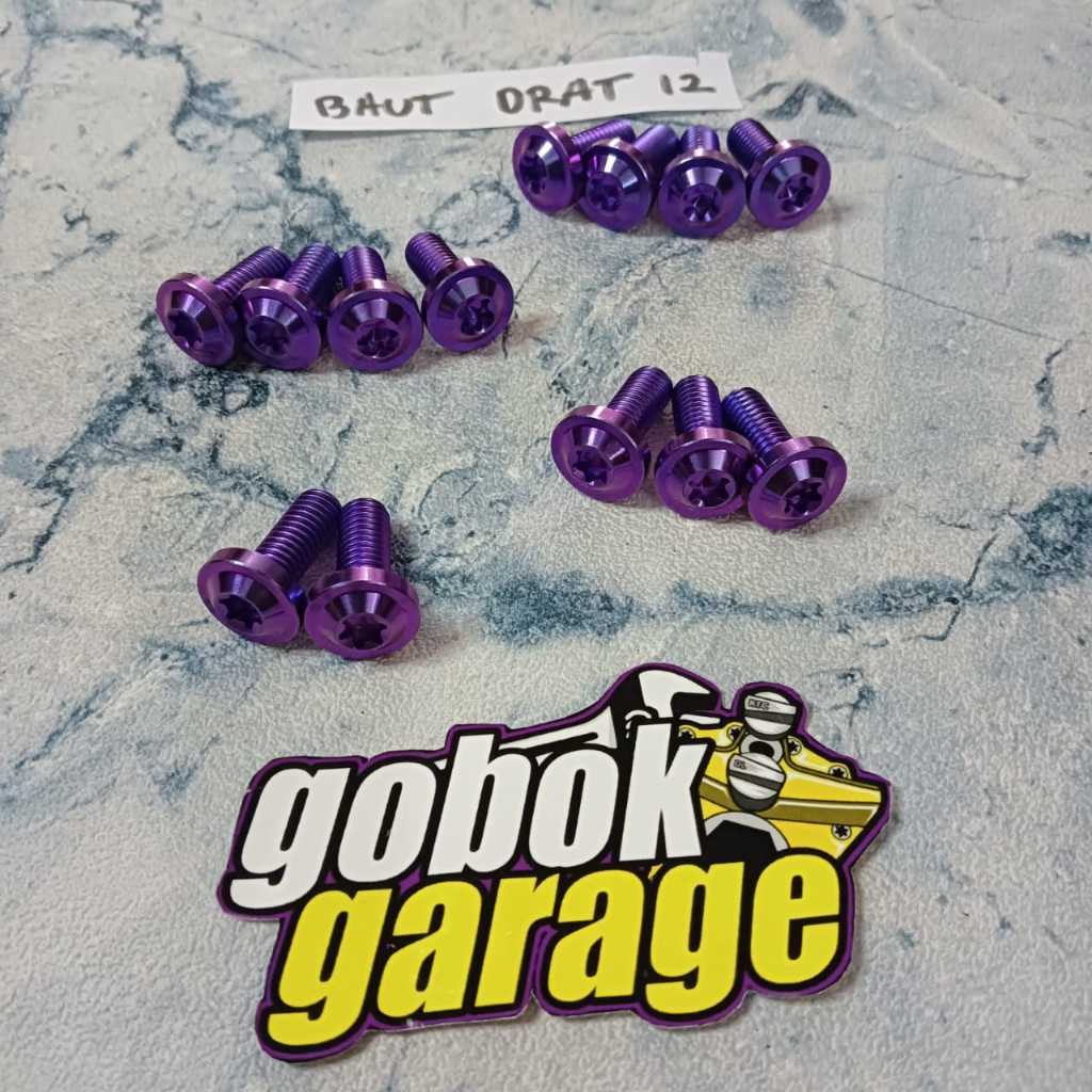 Baut shockbreaker depan ke breket motor / baut titanium / baut breket kaliper ke shockbreaker vario 