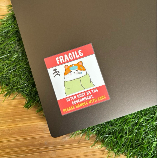 FRAGILE WNI STICKER LUCU BY WATERMIAOW
