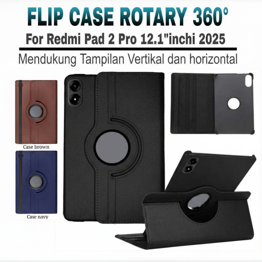Case Rotary Redmi Pad 2 Pro 12.1"inchi 2025 / case redmi pad 2 pro / case tablet redmi pad 2 pro / c