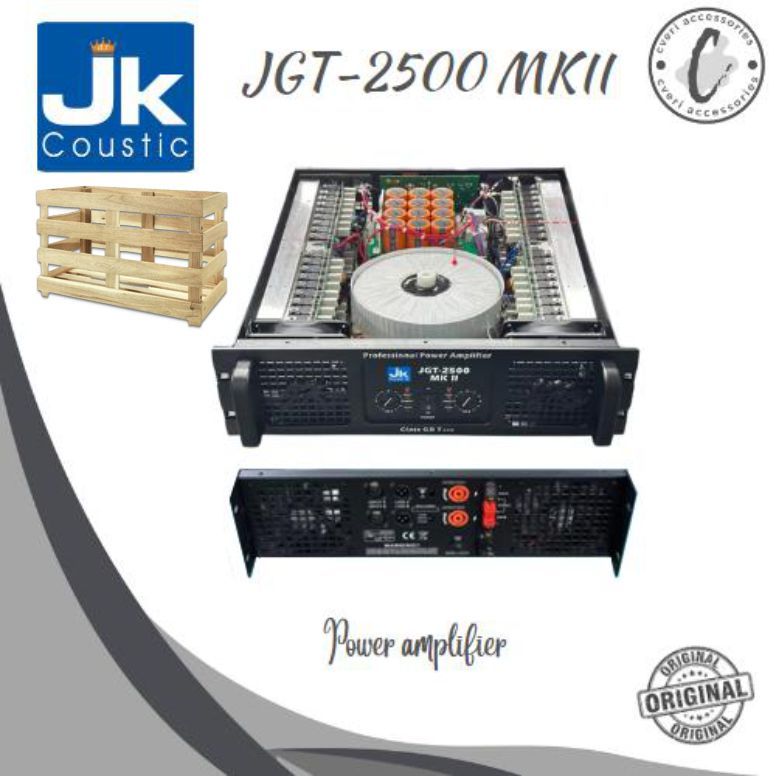 JK Coustic JGT-2500 MKII  2-Channel Power Amplifier Original JGT2500 MK2