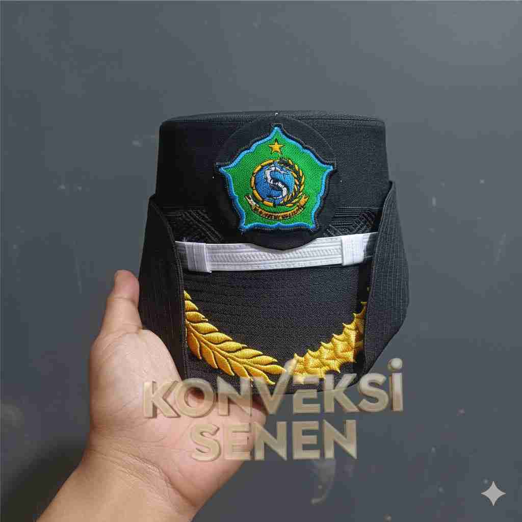 topi pet pdu lurah wanita terbaru | topi pet pdu lurah bordir logo custom | topi lurah terbaru