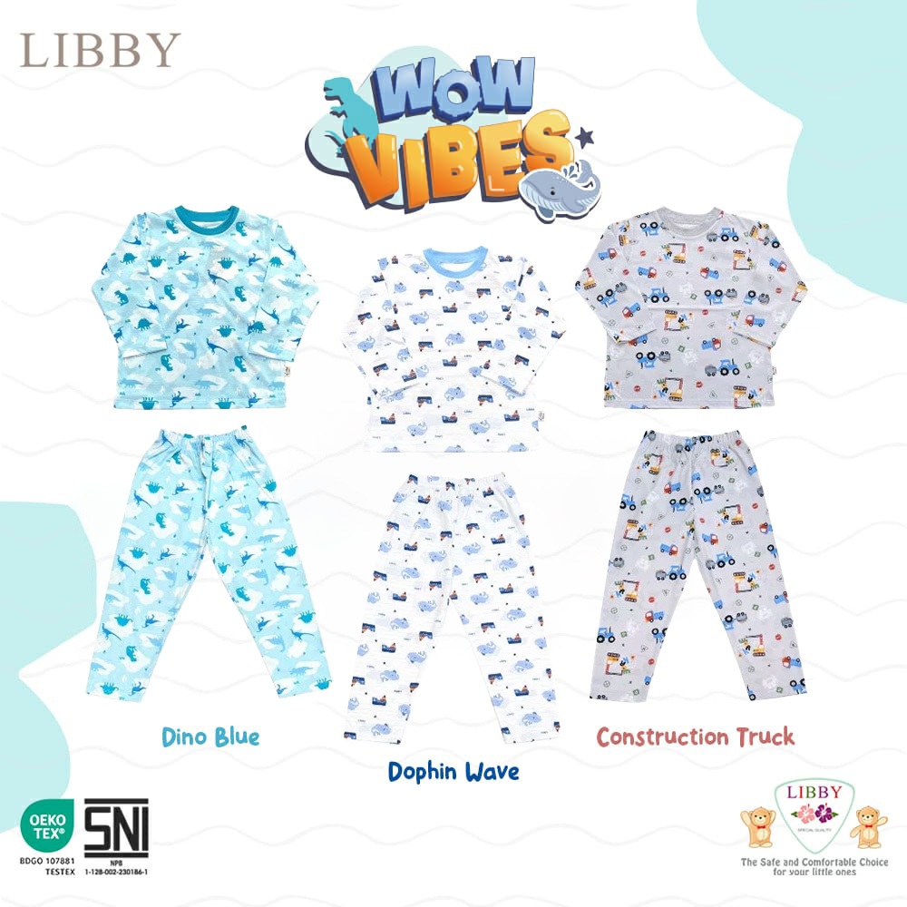 Libby Setelan Panjang 6-12 Tahun Wow Vibes/Hunter Dreamland/Work Zone