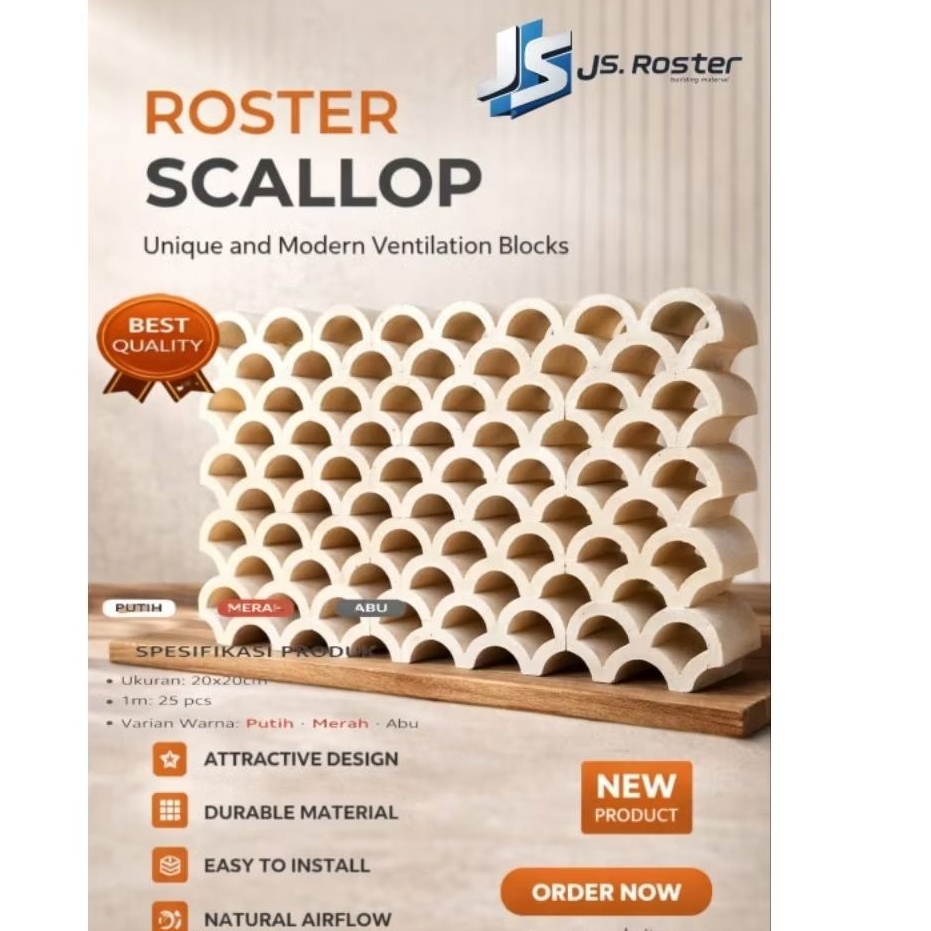 Roster beton, roster beton modern, roster beton minimalis, roster beton unik