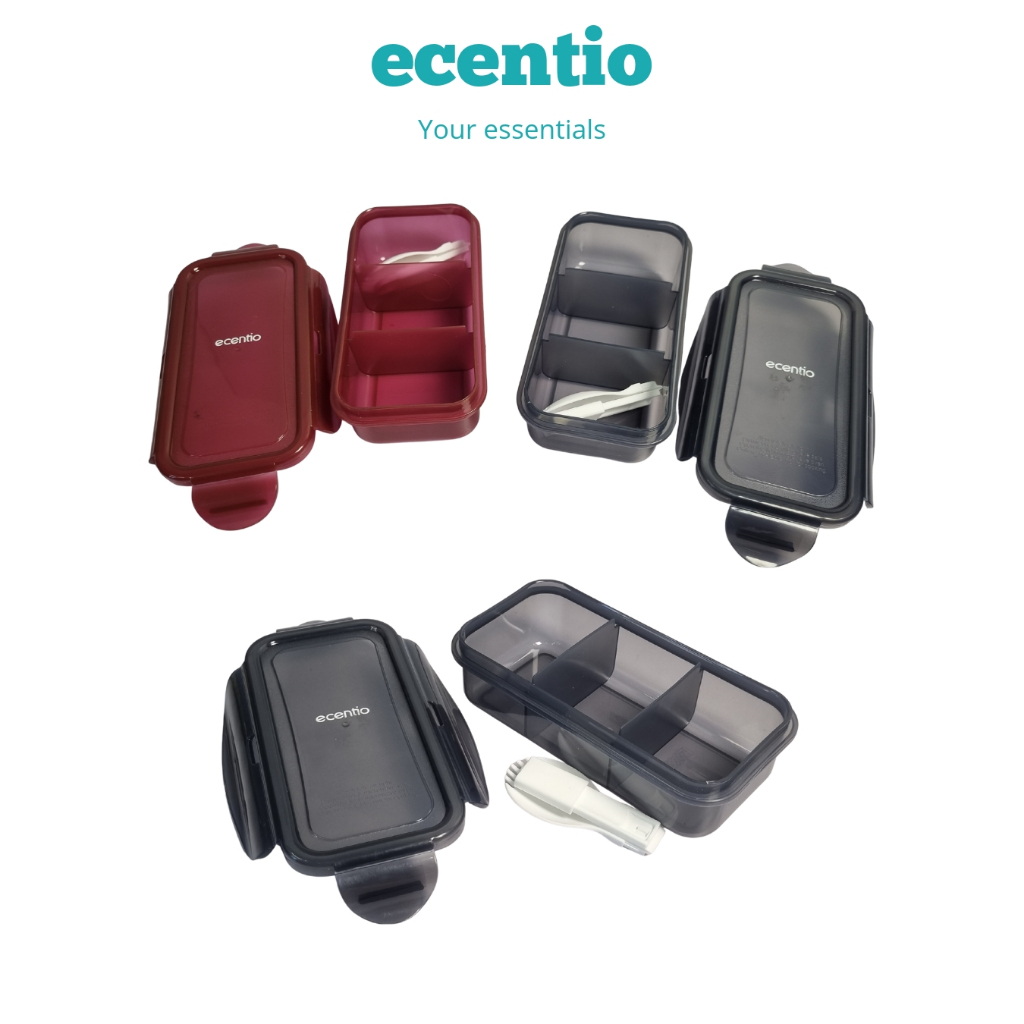 FOOD CONTAINER SNACK BOX 420ML | KOTAK MAKANAN RINGAN ECENTIO | KOTAK MAKAN 420ML ECENTIO | KOTAK MA