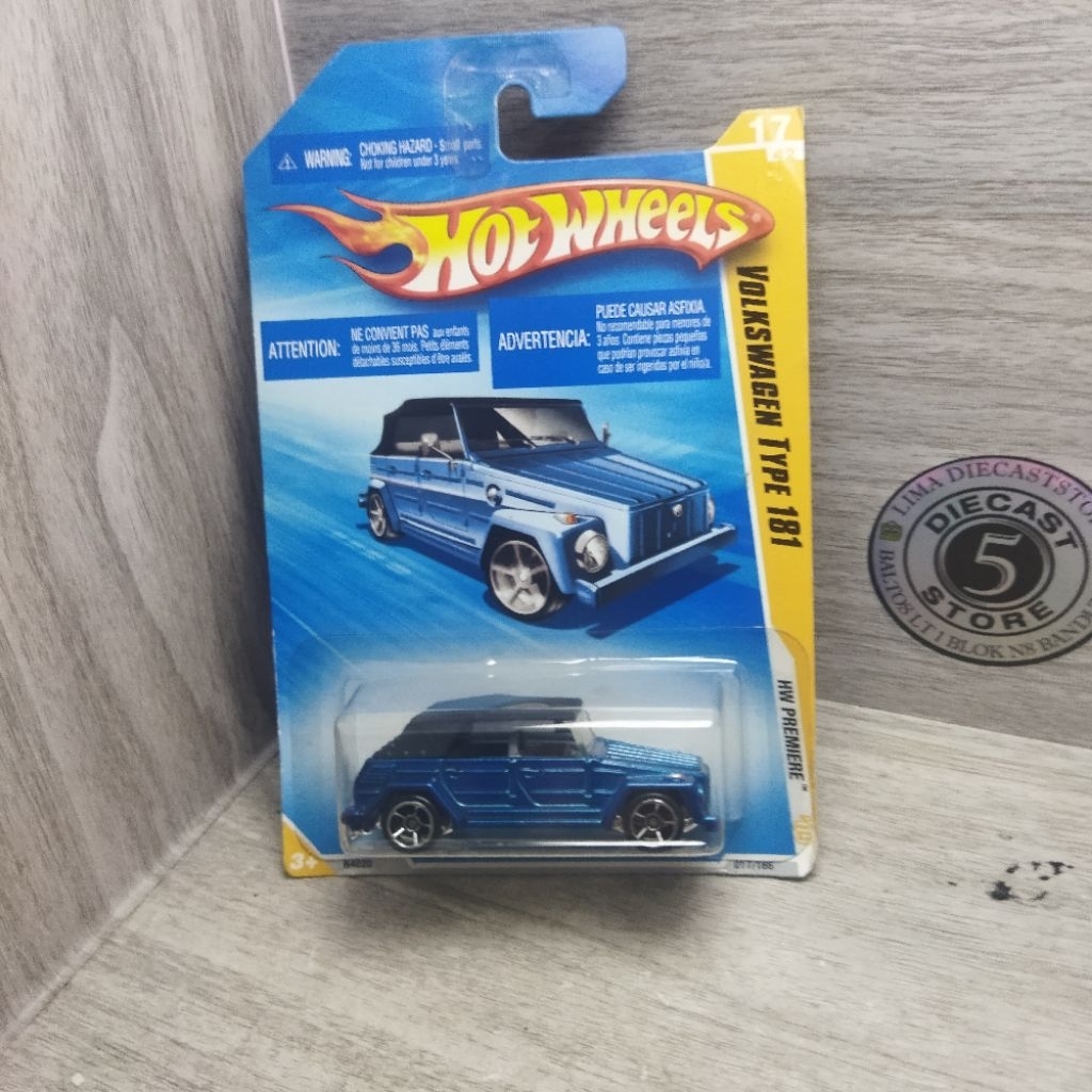 2010 hotwheels premiere vw volkswagen type 181 biru