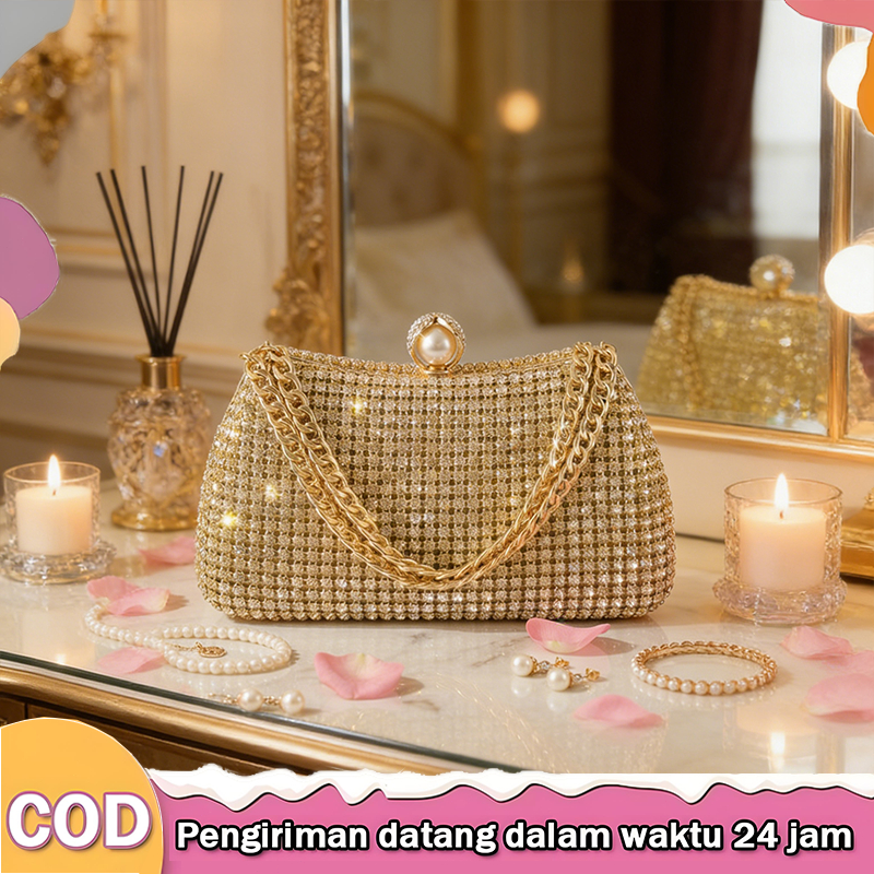 Tas Kondangan Wanita Elegan Pesta Mewah Elegan Cantik Kondangan Import Kekinian / Tas Pesta Mewah