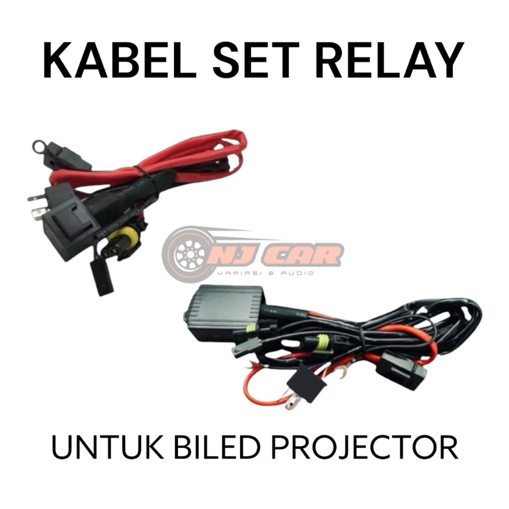 Kabel Set Relay Premium BILED Super Riley Relai Rilay Rilei Lampu Projector BILED Projie HID LED Mot
