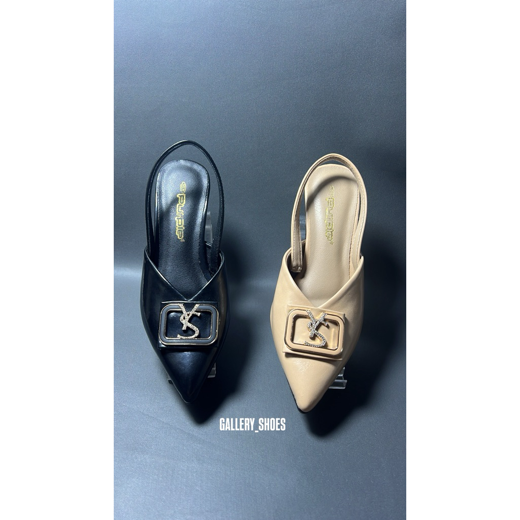 purple sepatu sandal heels fashion wanita