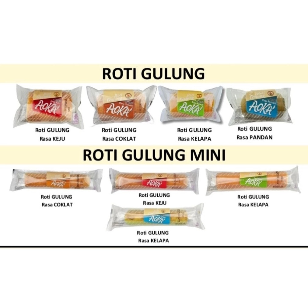 Diskon AOKA GULUNG MINI 20GR PANDAN KELAPA COKLAT KEJU VERSI MURAH KECIL JUAL ECER PERPCS UNTUK ACAR