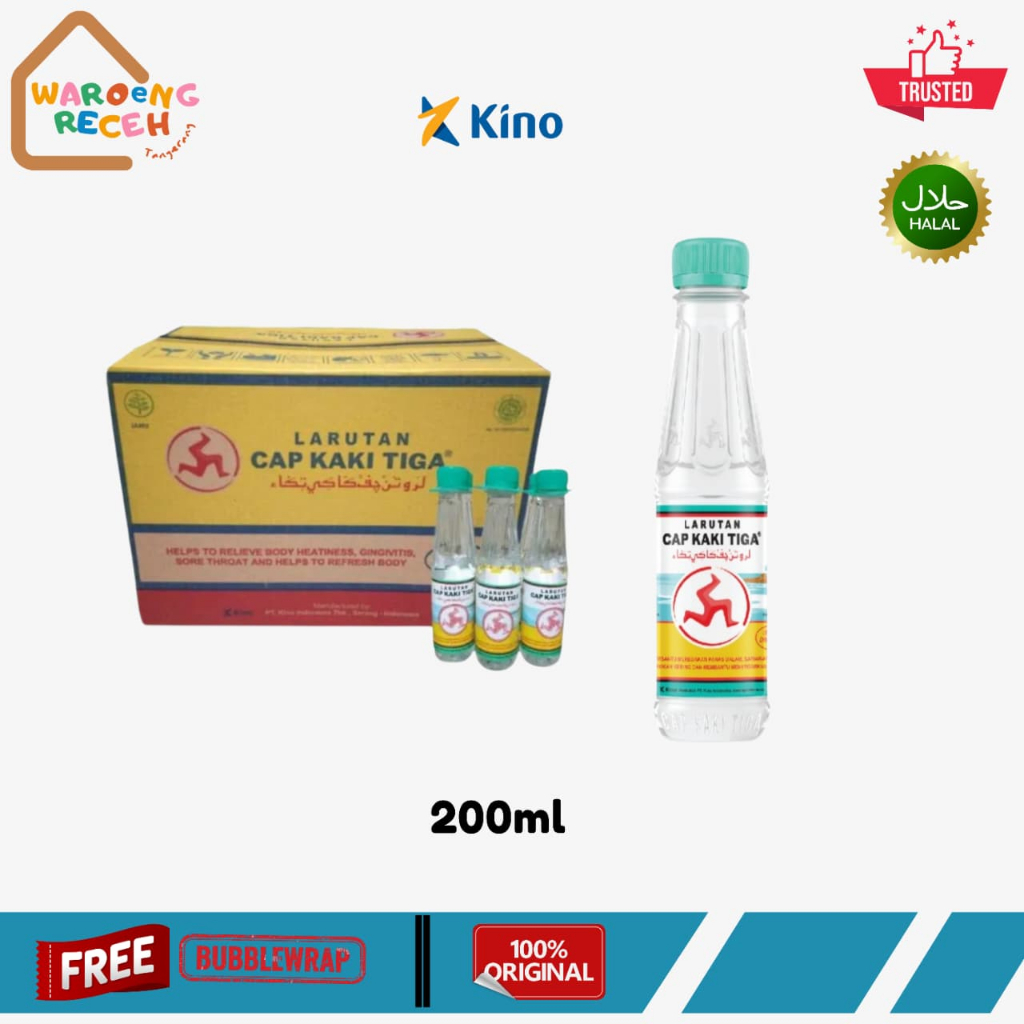 Larutan Cap Kaki Tiga Botol Reguler 1 Dus isi 48 Pcs @200 ML