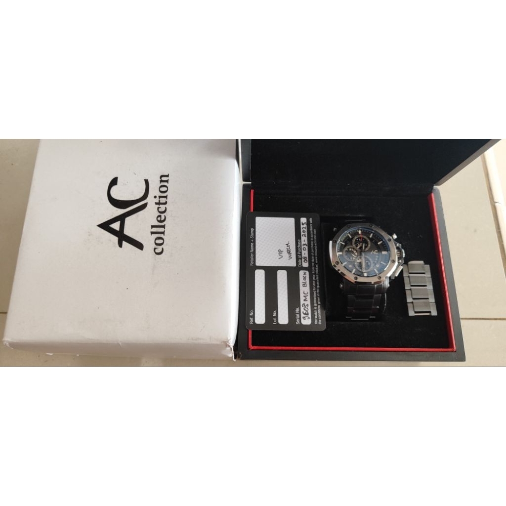 Jam Tangan Pria Alexandre Christie 9603 Black Second
