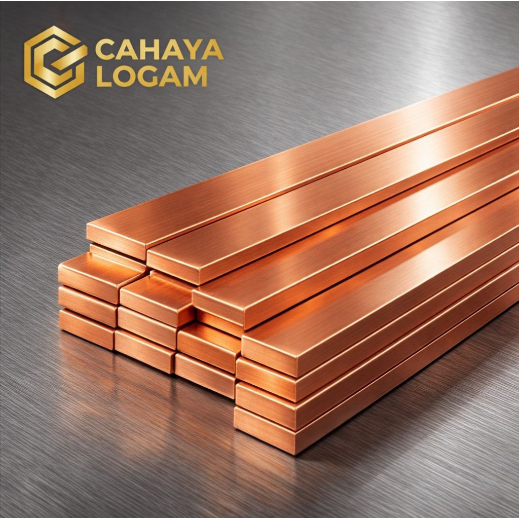 Busbar Rail Copper 3x15 mm Tembaga murni | 1meter