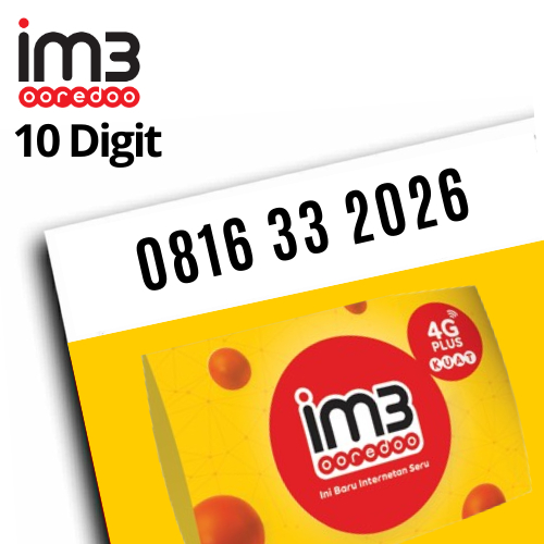 Nomor Cantik Im3 Indosat Ooredoo Jaringan 4G/5G Prabayar Tripel Kwartet Panca Hexa Ekor 9999 8888 55