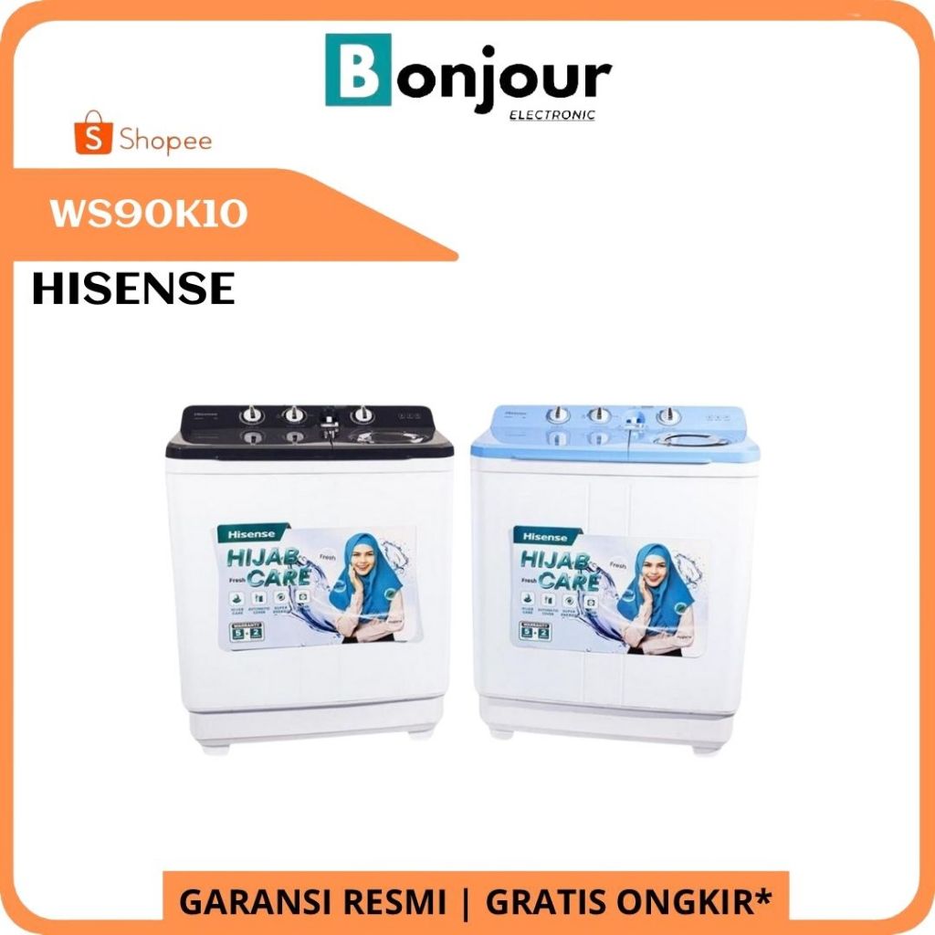 Mesin Cuci 2 Tabung Hisense WS90K10 Kapasitas 9 Kg Mesin Cuci Hisense 2 Tub WS90