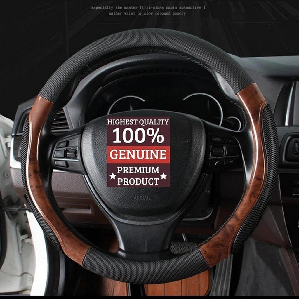 Toyota Avanza Hybrid Setir Mobil Cover Leather Wood Motif Stir