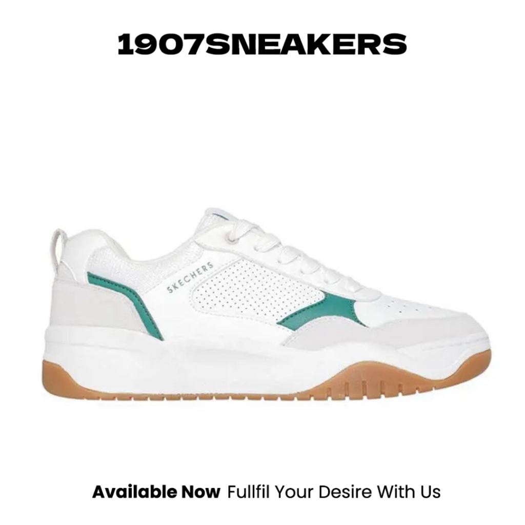 Sepatu Sneakers Pria Skechers Odyssey - White SKE183320WGR