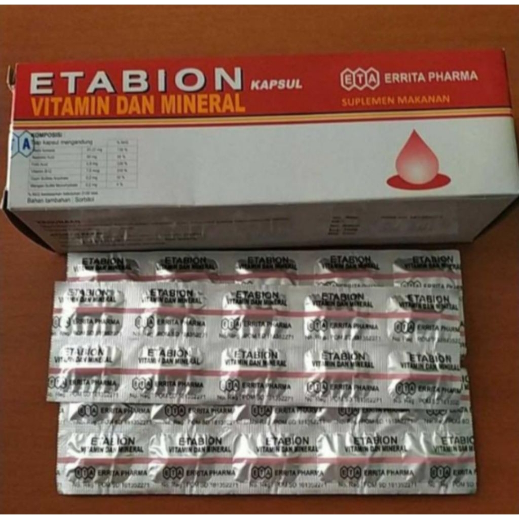 Etabion Multivitamin Penambah Darah 10 Tablet - Suplemen Anemia & Ibu Hamil