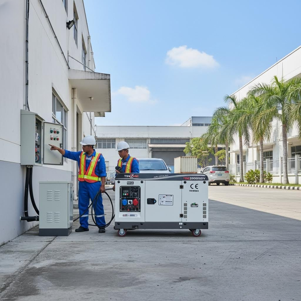 Genset 20 KVA Silent Dual Voltage Tsuzumi TDG 20000 SDV / Genset Silent Output Max 16000watt