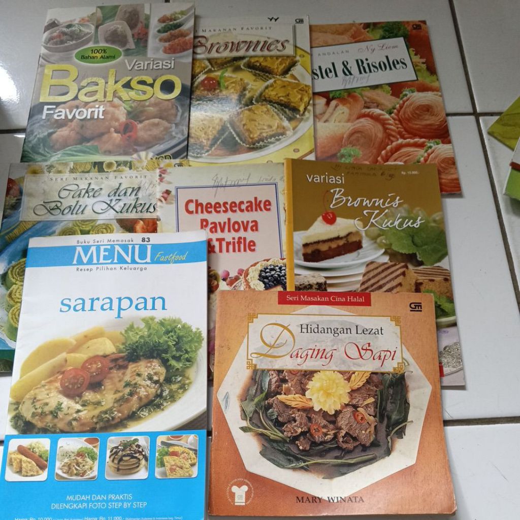 Buku resep masakan preloved