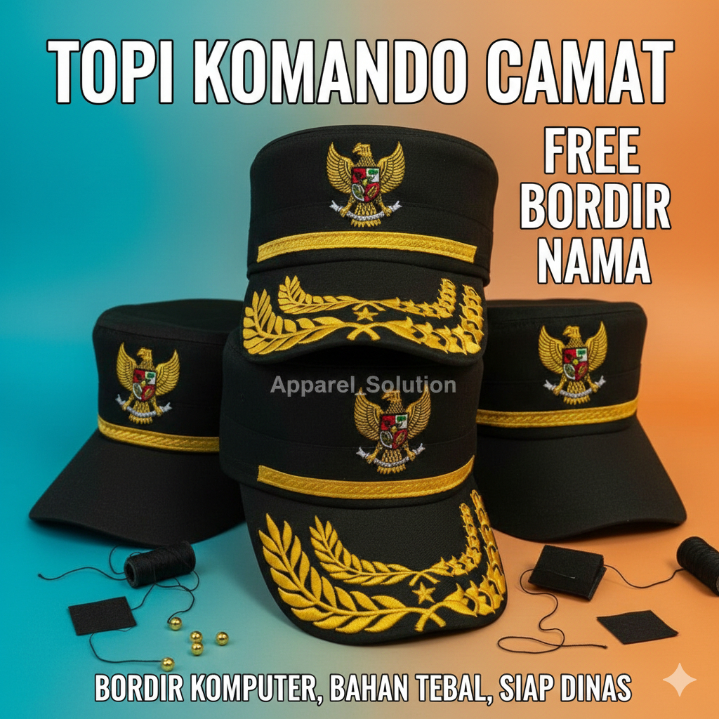 Topi komando garuda hitam,free nama