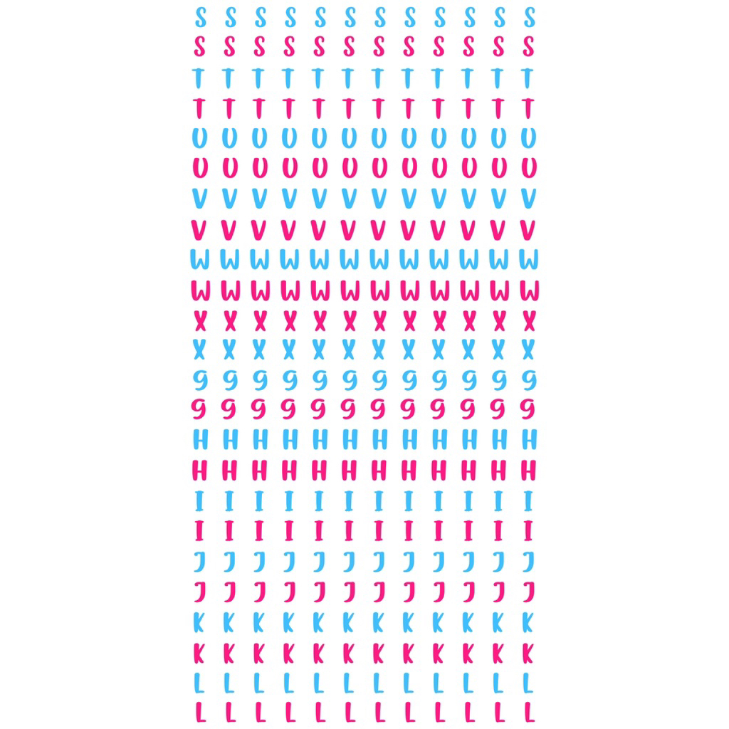 Sablon huruf DTF tinggi 2 cm