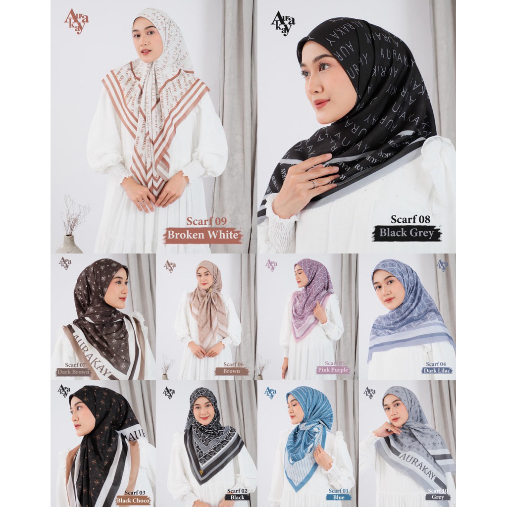 SCARF DAN RING BROOCH HIJAB BY AURAKAY