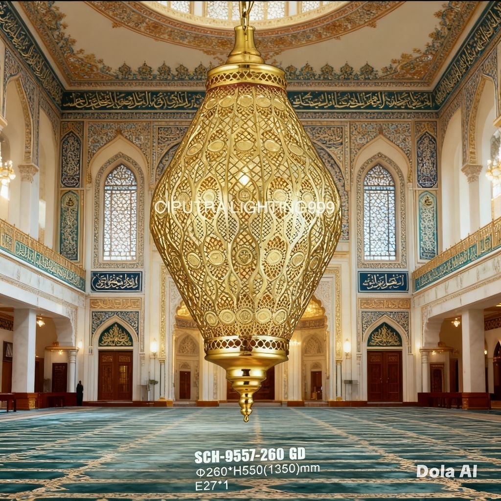 LAMPU GANTUNG HIAS KLASIK TURKI TERAS RUANG TAMU DIAMETER 26 CM MEWAH