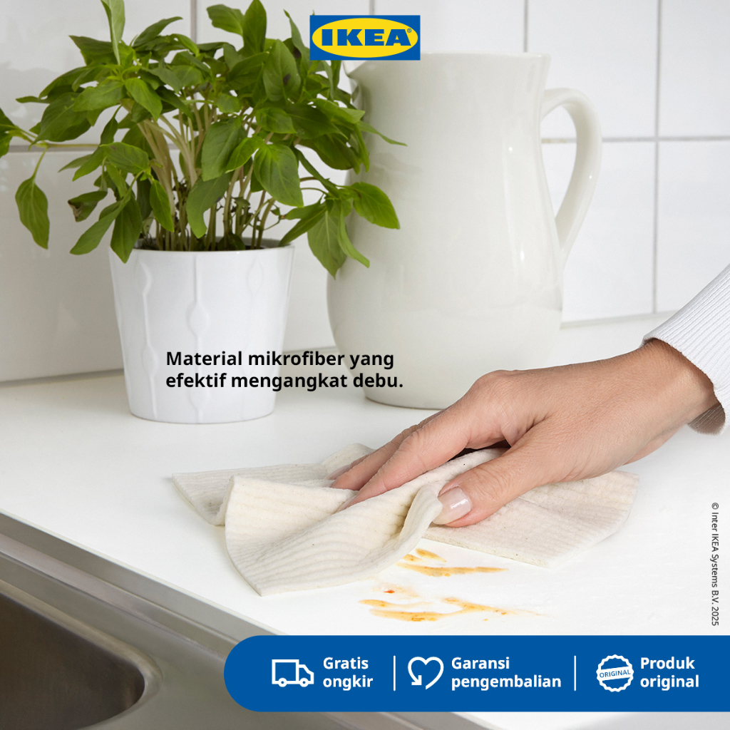 IKEA TRIXIG Kain Pembersih Lap Mikrofiber Serbaguna 18x20 cm