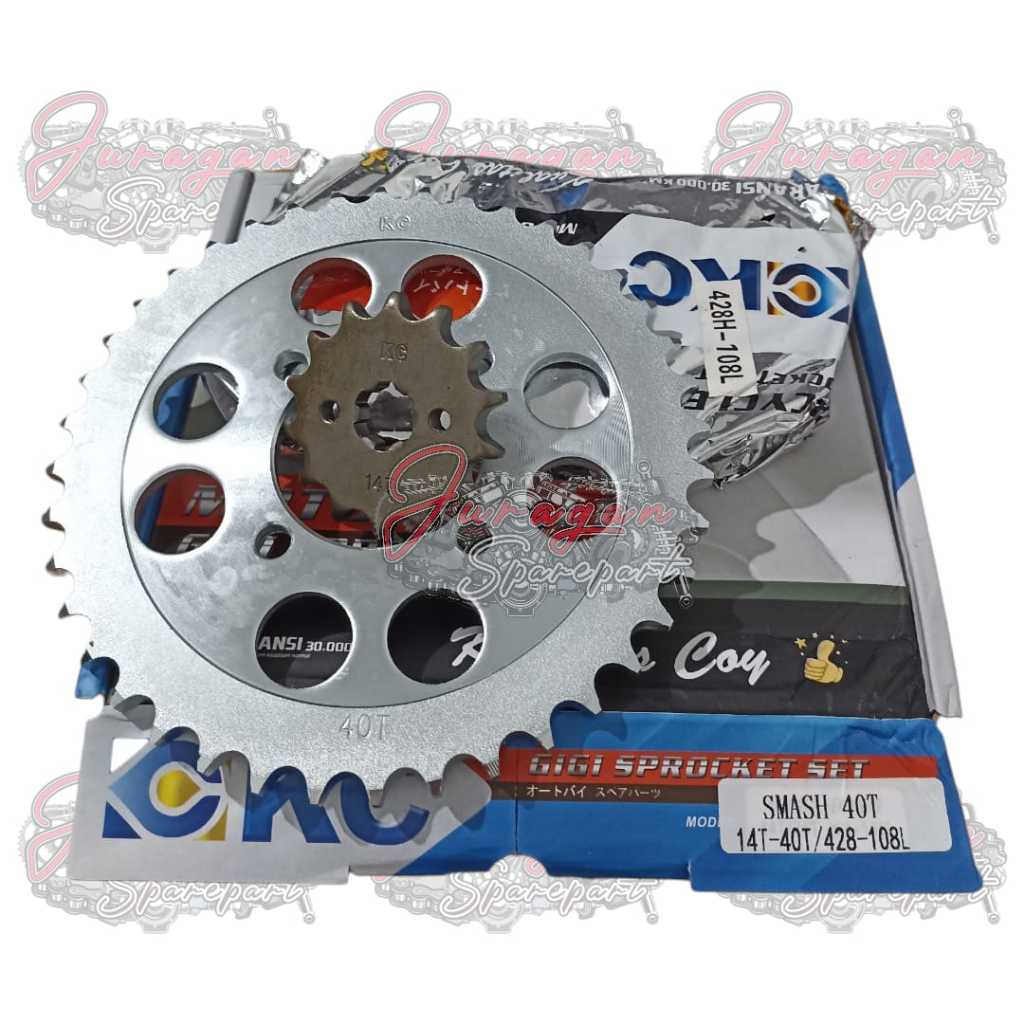 Gir Gear Paket Set + Rantai Smash 40T Shogun Merk KC